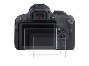 high-energy Tempered Glass Screen Protector for Camera Canon EOS 800D Reble T7i Optical 9H Flim Foils Anti-Scrach High Transparency Crystal-Clear 3 Pack