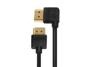 A to A HDMI Cable, Ysimda Ultra Slim Flexible Series One Port Saver 90 Degree Right- Angle A to A HDMI 2.0 High-speed Cable, 6ft, Golded Connecter, 18G, Supports Ethernet, 3D, 4K and Audio Return A to A HDMI Cable, Ysimda Ultra Slim Flexible Series One Port Saver 90 Degree Right- Angle A to A HDMI 2.0 High-speed Cable, 6ft, Golded Connecter, 18G, Supports Ethernet, 3D, 4K and Audio Return