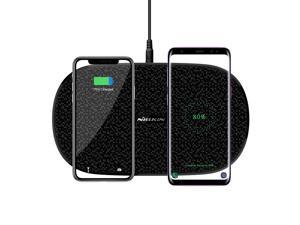 Nillkin Dual Wireless Charger Fast Qi Wireless Charging Pad, 7.5W Charging for iPhone Xs Max/XR/XS/X/8/8 Plus, 10W Charging for Samsung Galaxy S9/S9+/S8/S8+/Note 8 and More - AC Adapter Included Nillkin Dual Wireless Charger Fast Qi Wireless Charging Pad, 7.5W Charging for iPhone Xs Max/XR/XS/X/8/8 Plus, 10W Charging for Samsung Galaxy S9/S9+/S8/S8+/Note 8 and More - AC Adapter Included