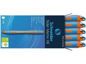 Schneider Slider Memo XB Ballpoint Pen, Orange, Box of 10 (150206) Schneider Slider Memo XB Ballpoint Pen, Orange, Box of 10 (150206)