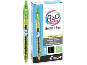 Pilot B2P Colors - Bottle to Pen - Retractable Gel Roller Pens Made from Recycled Bottles, Fine, Lime Green Ink/Barrel, Dozen Box (36624) Pilot B2P Colors - Bottle to Pen - Retractable Gel Roller Pens Made from Recycled Bottles, Fine, Lime Green Ink/Barrel, Dozen Box (36624)