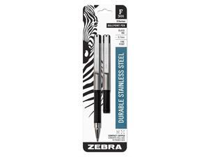 Zebra F-301 Compact Ballpoint Stainless Steel Retractable Pen, Fine Point, 0.7mm, Black Ink, 2-Count Zebra F-301 Compact Ballpoint Stainless Steel Retractable Pen, Fine Point, 0.7mm, Black Ink, 2-Count