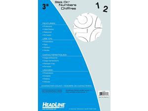 Headline Sign 31332 Stick-On Vinyl Numbers, White, 3-Inch Headline Sign 31332 Stick-On Vinyl Numbers, White, 3-Inch