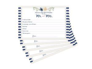 Advice & Well Wishes For The Bride and Groom Wedding Cards - Reception and Bridal Shower Game Cards - 4"x6" (Set of 50) Advice & Well Wishes For The Bride and Groom Wedding Cards - Reception and Bridal Shower Game Cards - 4"x6" (Set of 50)
