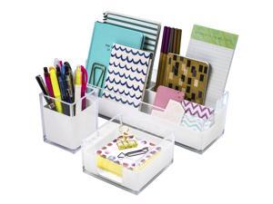 Sorbus Acrylic Desk Organizers Set – 3-Piece, Includes Desk Organizer Caddy, Memo Tray and Pen Cup, Modern Desk Accessories Organizer Great for Home or Office, White Clear (Desk Organizer Set) Sorbus Acrylic Desk Organizers Set – 3-Piece, Includes Desk Organizer Caddy, Memo Tray and Pen Cup, Modern Desk Accessories Organizer Great for Home or Office, White Clear (Desk Organizer Set)