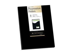 Southworth Resume Presentation Folders, 9” x 12”, 105 lb/285 gsm, Single-Pocket, Black, Felt Finish, Cardstock, 8 Ct. (98873) Southworth Resume Presentation Folders, 9” x 12”, 105 lb/285 gsm, Single-Pocket, Black, Felt Finish, Cardstock, 8 Ct. (98873)