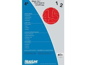 Headline Sign 32433 Stick-On Vinyl Numbers, Red, 4-Inch Headline Sign 32433 Stick-On Vinyl Numbers, Red, 4-Inch