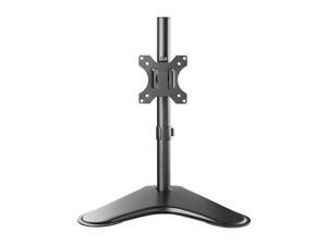 WALI Free Standing Single LCD Monitor Fully Adjustable Desk Mount Fits One Screen up to 27”, 22 lbs. Weight Capacity (MF001), Black