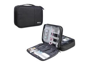 BUBM Electronic Organizer, Double Layer Electronic Bag for Cables, Plugs, External Hard Drive and Other Electronic Accessories (Medium/Black) BUBM Electronic Organizer, Double Layer Electronic Bag for Cables, Plugs, External Hard Drive and Other Electronic Accessories (Medium/Black)