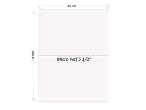 Alliance Laser Cut Sheet Paper, Perforated 5.5 from Bottom, 8.5 x 11 inch, 20 lb, 92 Bright - 2,500 Sheets per Carton – Made In The USA Alliance Laser Cut Sheet Paper, Perforated 5.5 from Bottom, 8.5 x 11 inch, 20 lb, 92 Bright - 2,500 Sheets per Carton – Made In The USA