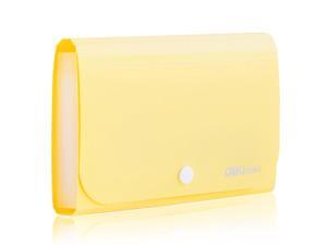Expanding File Folder, Subdivision Accordion File Folder Mini Organizer PP Wallet for Cards,Coupons,Receipt,Tax Item or Changes,7x4.5 Inches,12 Pockets with Tabs And Check Case(Yellow) Expanding File Folder, Subdivision Accordion File Folder Mini Organizer PP Wallet for Cards,Coupons,Receipt,Tax Item or Changes,7x4.5 Inches,12 Pockets with Tabs And Check Case(Yellow)