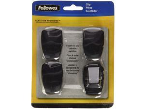 Fellowes(R) Partitions Additions™ Panel Accessories, Spring Clip, Pack Of 4