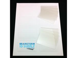 8 Teslin ID Card Kit - Inkjet Teslin & Butterfly Pouches - Makes 8 Credit-Card Size PVC Like ID Cards