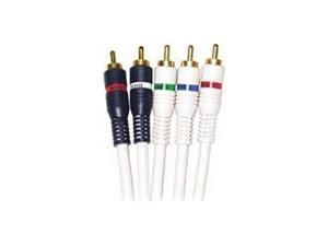 Steren Python Component Audio/Video Cable - RCA Male - RCA Male - 6ft - Ivory 254-606IV Steren Python Component Audio/Video Cable - RCA Male - RCA Male - 6ft - Ivory 254-606IV