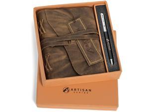 LEATHER JOURNAL Handmade Artisan Notebook Or Sketchbook With Unlined Cotton Paper For Men & Women 7 X 5 Inches Perfect For Travel Diary And Art Makes A Great Gift for People Of All Ages (7X5 Gift Box) LEATHER JOURNAL Handmade Artisan Notebook Or Sketchbook With Unlined Cotton Paper For Men & Women 7 X 5 Inches Perfect For Travel Diary And Art Makes A Great Gift for People Of All Ages (7X5 Gift Box)