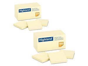 Highland Notes, 3 x 3-Inches, Yellow, 36-Pads, (18/Pack)