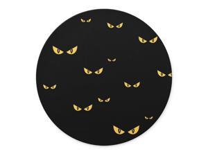 Strange Eyes in The Dark Mouse pad-Non-Slip Rubber Round Mousepad-Applies to Games,Home, School,Office Mouse pad