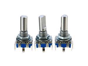 360 Degree 20 Detents 7mm Thread Dia Rotary Encoder Momentary Switch