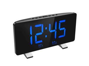 Brifit Digital Alarm Clock, 7.3 Curved LED Screen, Snooze Adjustable 6 Brightness Volume Dimmable, Simple Digital Clock for Kids and Adults, 12/24H Brifit Digital Alarm Clock, 7.3 Curved LED Screen, Snooze Adjustable 6 Brightness Volume Dimmable, Simple Digital Clock for Kids and Adults, 12/24H