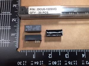 (Qty = 1) DCU0-1209MD Halo, Input: 12V Output: 9V 225mA 2W, DC-DC Converter (Qty = 1) DCU0-1209MD Halo, Input: 12V Output: 9V 225mA 2W, DC-DC Converter