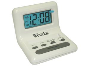 Salton 0 Westclox 47539 White LCD Alarm Clock with Light On Demand, 0.8-Inch, 1 Salton 0 Westclox 47539 White LCD Alarm Clock with Light On Demand, 0.8-Inch, 1
