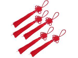 Livder 25 Pack Red Handmade Chinese Knots Fortune Tassels with Satin Silk for New Years Gifts, Spring Festival Decorations Livder 25 Pack Red Handmade Chinese Knots Fortune Tassels with Satin Silk for New Years Gifts, Spring Festival Decorations