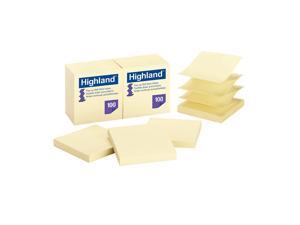 Highland Pop-up Notes, 3 x 3-Inches,Yellow, 12-Pads/Pack Highland Pop-up Notes, 3 x 3-Inches,Yellow, 12-Pads/Pack