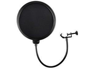 Microphone Pop Filter For Blue Yeti and Any Other Microphone Dual Layered Wind Pop Screen With Flexible 360° Gooseneck Clip Stabilizing Arm By Earamble
