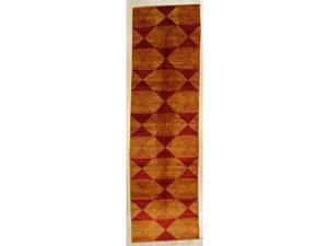EORC Handmade Afghan Wool Red Trasitional All Over Turkish Knot Rug, 210 x 9 10 EORC Handmade Afghan Wool Red Trasitional All Over Turkish Knot Rug, 210 x 9 10