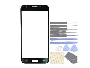 VEKIR Cell Phones Replacement Parts for Samsung Galaxy J3 Emerge J3 Eclipse J3 Prime J327P J327V J327T J327A Glass Screen Panel[No LCD,No Touch Function](Black)