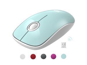 Wireless Mouse(Battery Included), FD V8 2.4G Slim Silent Travel Cordless Mouse Optical Mice with Nano Receiver for Laptop Computer PC MacBook Chromebook and Notebook (Mint Green)