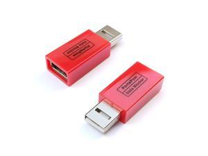 PortaPow USB Data Blocker (Red 2 Pack) - Protect Against Juice Jacking