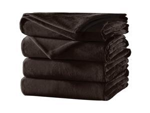 Sunbeam Velvet Plush Electric Heated Throw with 3 Heat Settings and Auto-Off, Machine Washable, Walnut Brown (Walnut Brown) Sunbeam Velvet Plush Electric Heated Throw with 3 Heat Settings and Auto-Off, Machine Washable, Walnut Brown (Walnut Brown)
