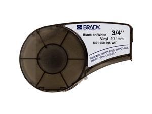 Brady Official (M21-750-595-WT) High Adhesion Vinyl Label Tape, Black on White - Designed for BMP21-PLUS, BMP21-LAB, IDPAL, and LABPAL Label Printers - 21 Length.75" Width Brady Official (M21-750-595-WT) High Adhesion Vinyl Label Tape, Black on White - Designed for BMP21-PLUS, BMP21-LAB, IDPAL, and LABPAL Label Printers - 21 Length.75" Width