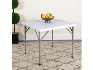 Flash Furniture Plastic Folding Table, 3 Foot, Granite White