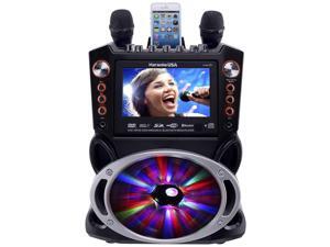 Karaoke USA GF846 DVD/CDG/MP3G Karaoke Machine with 7" TFT Color Screen, Record, Bluetooth and LED Sync Lights Karaoke USA GF846 DVD/CDG/MP3G Karaoke Machine with 7" TFT Color Screen, Record, Bluetooth and LED Sync Lights