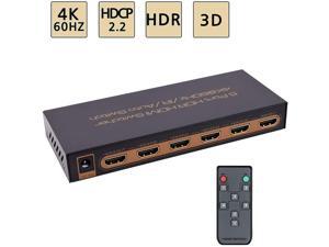 4K@60Hz HDMI Switch 5x1 Awakelion Premium 5 in 1 Out 4K HDMI Switch with IR Remote Support Auto-Switch, HDCP 2.2,UHD,HDR,Full HD,3D,1080P 4K@60Hz HDMI Switch 5x1 Awakelion Premium 5 in 1 Out 4K HDMI Switch with IR Remote Support Auto-Switch, HDCP 2.2,UHD,HDR,Full HD,3D,1080P