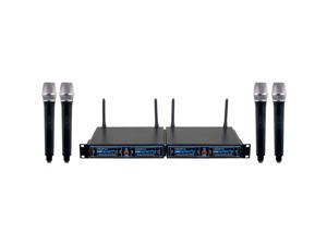 VocoPro UDHCHOIR4 FOUR CHANNEL UHF HandHeld Wireless Microphone Package with Mic-on-chip technology VocoPro UDHCHOIR4 FOUR CHANNEL UHF HandHeld Wireless Microphone Package with Mic-on-chip technology