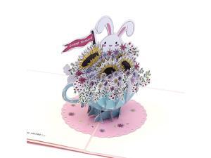 Liif Teacup Bunny Greeting Pop Up Card, Pop Up Birthday Card, Happy Birthday Card, Funny Birthday Card For Kids, Mother, Wife, Daughter, Friends Liif Teacup Bunny Greeting Pop Up Card, Pop Up Birthday Card, Happy Birthday Card, Funny Birthday Card For Kids, Mother, Wife, Daughter, Friends