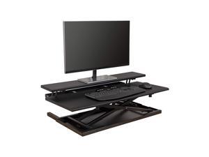 Stand Up Desk Store 36 Inch AirRise AdaptX Adjustable Standing Desk Converter with Pop Up Dual Monitor Mount - Turns Any Desk Into a Standing Desk (Black, 36") Stand Up Desk Store 36 Inch AirRise AdaptX Adjustable Standing Desk Converter with Pop Up Dual Monitor Mount - Turns Any Desk Into a Standing Desk (Black, 36")