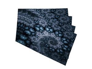 Mugod Ocean Waves Placemats Abstract Fractal Ocean Waves Digital Artwork for Creative Graphic Design Decorative Heat Resistant Non-Slip Washable Place Mats for Kitchen Table Mats Set of 4 12"x18"