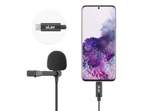 Movo LV20 Dual Capsule Battery-Powered Lavalier Clip-on Omnidirectional Condenser Interview Microphone for Cameras Camcorders and Recorders TRS 3.5mm Plug