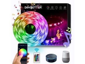 DAYBETTER LED Strip Lights, Smart LED Lights 16.4ft Waterproof 5050 RGB 150 LEDs Color Changing Controlled by Phone APP, Sync to Music, WiFi LED Strips Work with Alexa, Google Assistant for Bedroom