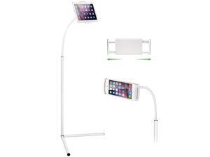 Tablet Floor Stand, Gooseneck Long Arm Cell Phone Holder Mount for 7-13inch Tablet iPad, Including ipad Pro/Mini/Air,for Samsung Galaxy Tab,Kindle White Tablet Floor Stand, Gooseneck Long Arm Cell Phone Holder Mount for 7-13inch Tablet iPad, Including ipad Pro/Mini/Air,for Samsung Galaxy Tab,Kindle White