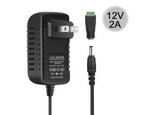 inShareplus 12V LED Strip Power Supply 2A 24W, Wall Mounted 12V Switching Power Supply, 110V to 12 Power Supply for LED Strip Light with 5.5/2.1 DC Female Barrel Connector to Screw Adapter inShareplus 12V LED Strip Power Supply 2A 24W, Wall Mounted 12V Switching Power Supply, 110V to 12 Power Supply for LED Strip Light with 5.5/2.1 DC Female Barrel Connector to Screw Adapter