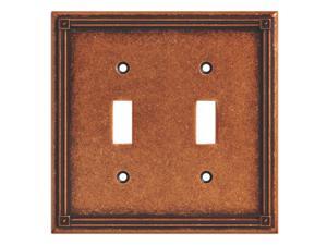BRAINERD 135765 Ruston Double Toggle Switch Wall Plate / Switch Plate / Cover BRAINERD 135765 Ruston Double Toggle Switch Wall Plate / Switch Plate / Cover