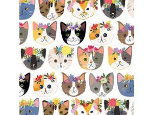 Hippie Kitty Cats Gift Wrap Roll 24" X 15 - Gift Wrapping Paper Hippie Kitty Cats Gift Wrap Roll 24" X 15 - Gift Wrapping Paper