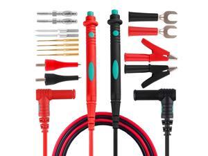Micsoa Multimeter Test Leads Kit, Digital Multimeter Leads with Alligator Clips Replaceable Multimeter Probes Tips Set of 16 Micsoa Multimeter Test Leads Kit, Digital Multimeter Leads with Alligator Clips Replaceable Multimeter Probes Tips Set of 16
