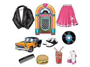 Unbranded 10 1950s Grease Sock Hop Party Decoration Die Cut Iconic 50s Themed Cutouts Unbranded 10 1950s Grease Sock Hop Party Decoration Die Cut Iconic 50s Themed Cutouts