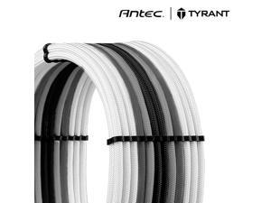 Antec Sleeved Cable, Power Supply Cable Extension Kit, ATX 24-pin/PCI-e 8-pin,6-pin/EPS 4+4-pin, Special White Sleeved Cables Curve Design Antec Sleeved Cable, Power Supply Cable Extension Kit, ATX 24-pin/PCI-e 8-pin,6-pin/EPS 4+4-pin, Special White Sleeved Cables Curve Design